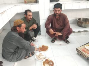 Leftover food for local workers