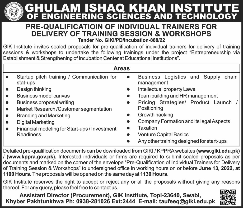 tender-notice-for-pre-qualification-of-individual-trainers-for-delivery