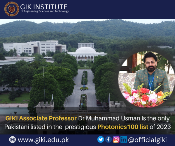Dr Muhammad Usman, Associate Professor FES, listed in the prestigious