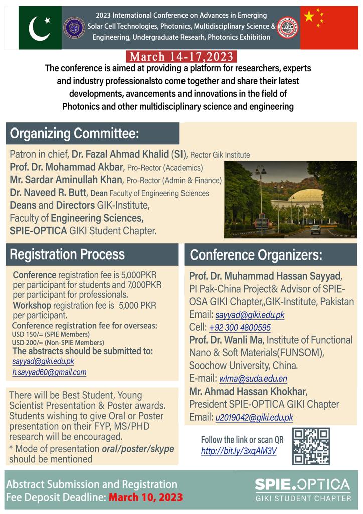 2023 International Conference on Advances in Emerging Solar Cell Technologies, Photonics