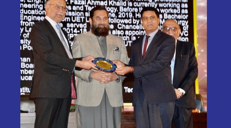 Prof. Dr Fazal A. Khalid, S.I., Rector, GIKI, was conferred with the "National Engineering Excellence Award" from the Institution of Engineers Pakistan (IEP) for his contribution to improving society, particularly the engineering profession.