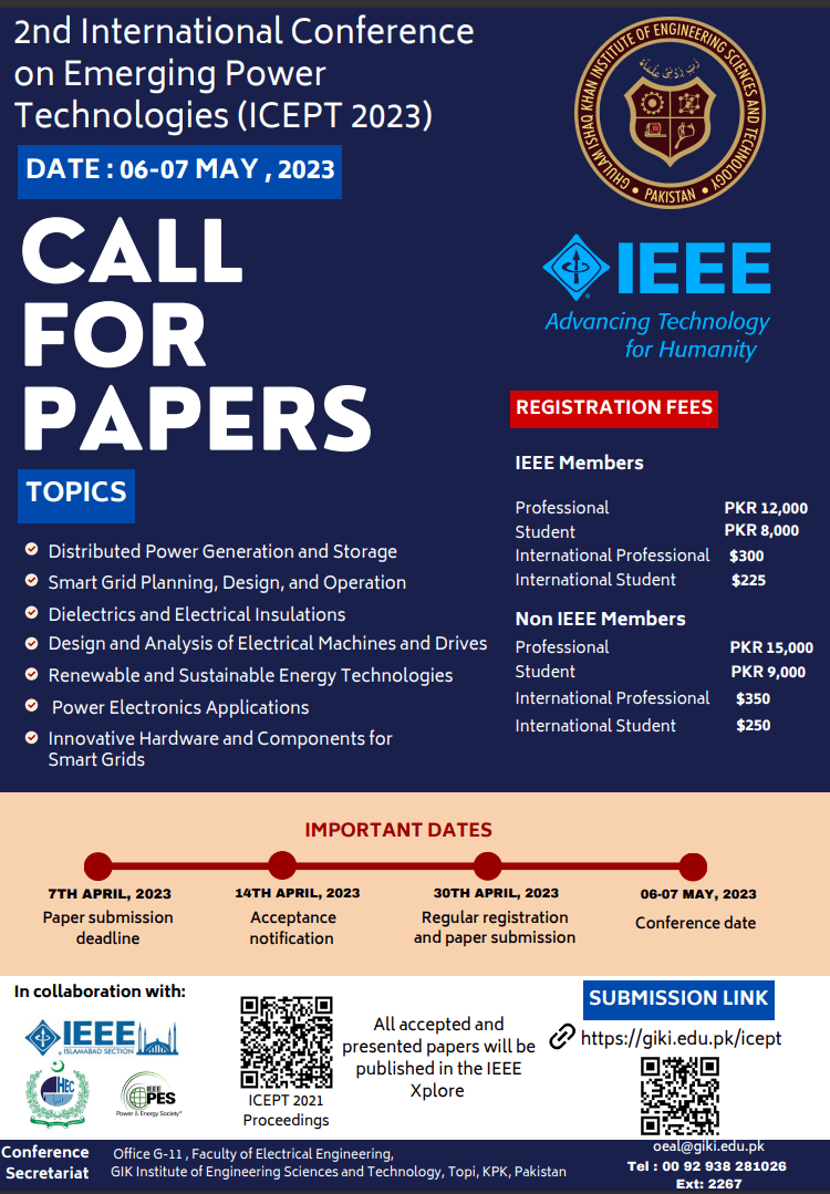 INTERNATIONAL CONFERENCE ON EMERGING POWER TECHNOLOGIES (ICEPT) 2023