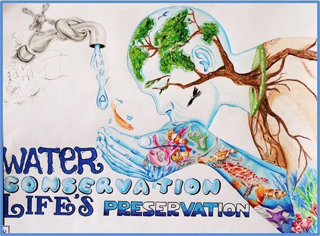 Design By Rais — Water Conservation Poster. Here's a project I...