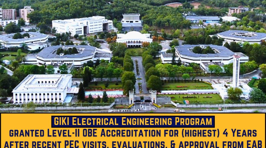 granted Level-II OBE Accreditation for (highest) 4 Years after recent PEC visits, evaluations, & approval from EAB