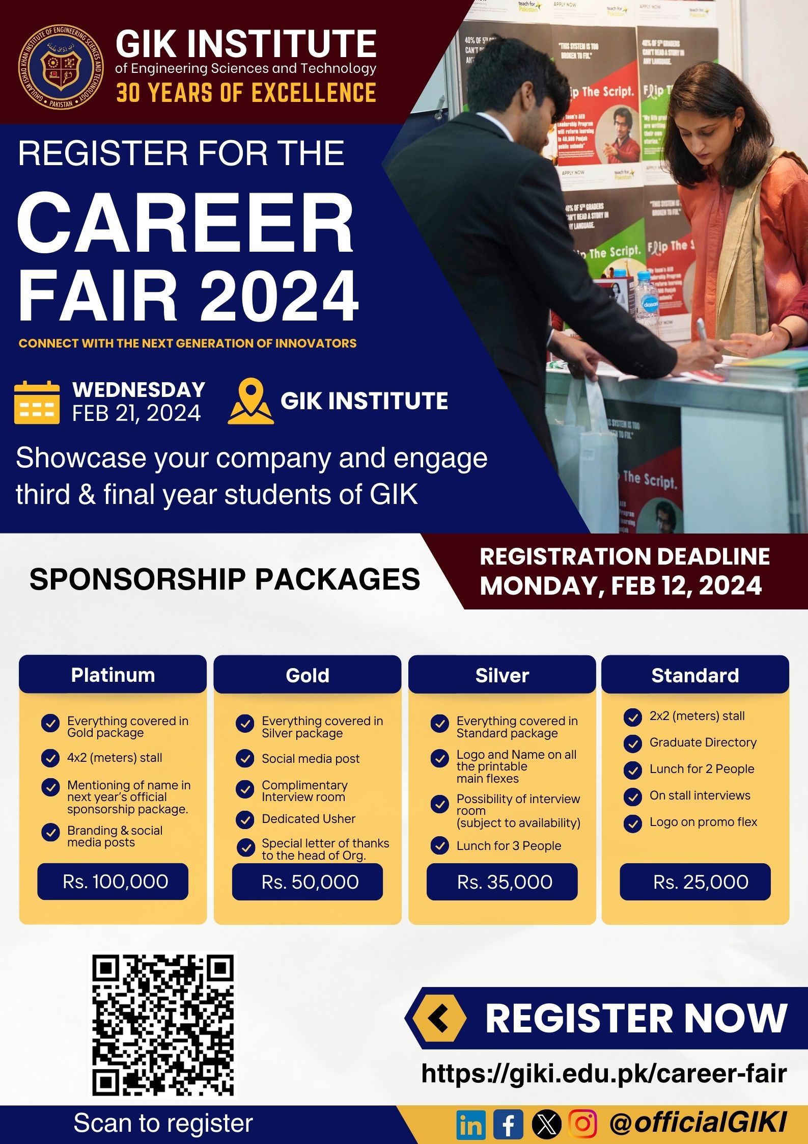 GIKI Career Fair 2024 Ghulam Ishaq Khan Institute of Engineering