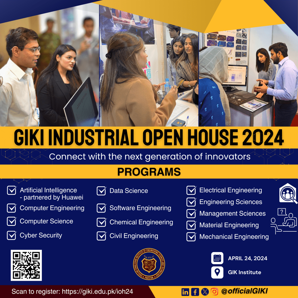 Industrial Open House 2024 Ghulam Ishaq Khan Institute of Engineering