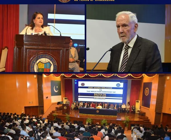 Induction Ceremony of Batch 34 | Chairperson BISP, Senator Rubina Khalid, President SOPREST Engr. Salim Saifullah Khan, Executive Director, Member Board of Governors, Rector, Pro-Rectors, Deans and Faculty participated in the Induction Ceremony of Batch 34