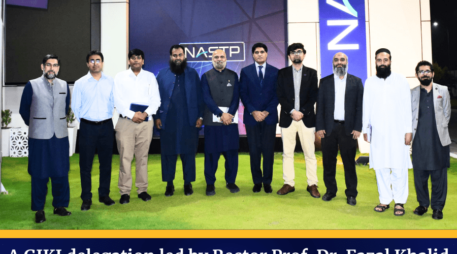 A GIKI delegation led by Rector Prof. Dr. Fazal Khalid, SI, visited the National Aerospace Science & Technology Park (NASTP). During the meeting with CEO NASTP Air Vice Marshal Dr. Liaquat Ullah Iqbal, both teams discussed MoU for collaboration and startups.
